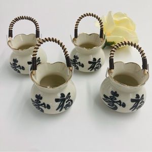 Japanese Miniature Toothpick Holder - Set of 4